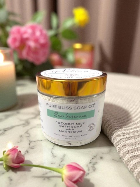 Rose Geranium Organic Coconut Milk Bath Soak