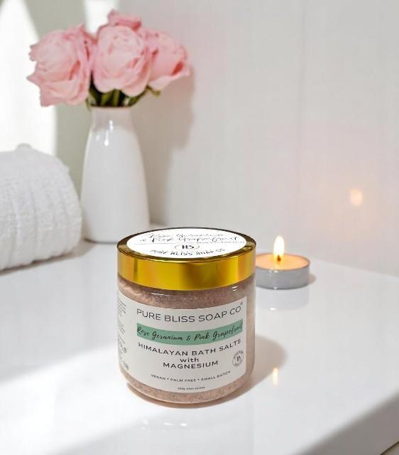 Rose Geranium & Pink Grapefruit Bath Salts
