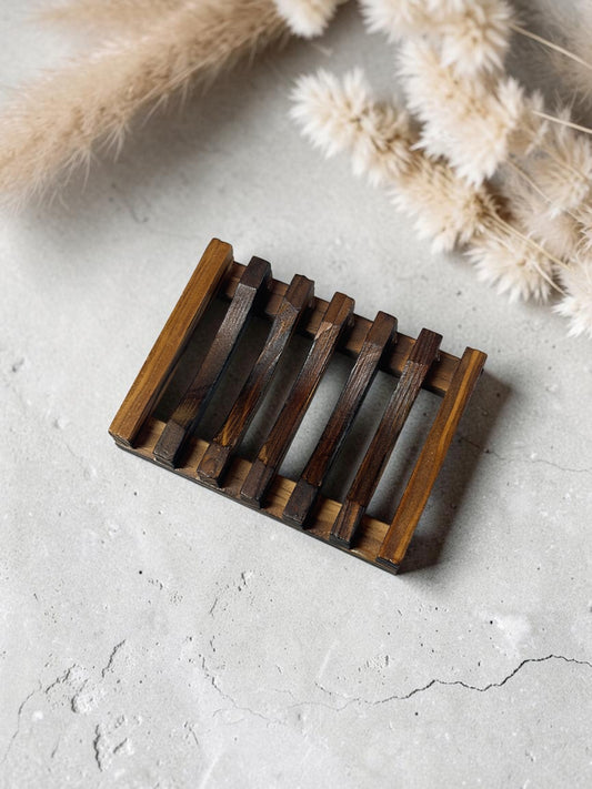 Eco-Friendly Bamboo Slatted Soap Dish