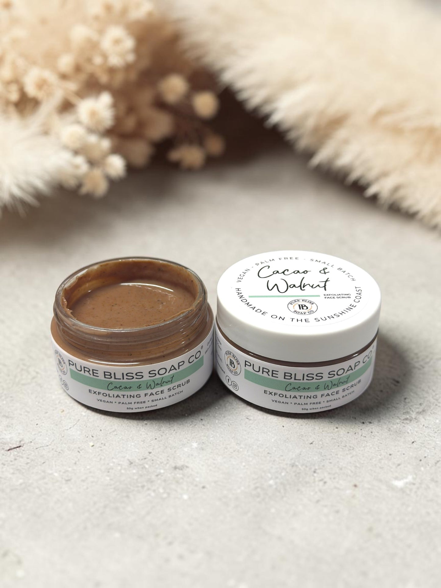 Cacao & Walnut Exfoliating Face Scrub - Pure Bliss Soap Co