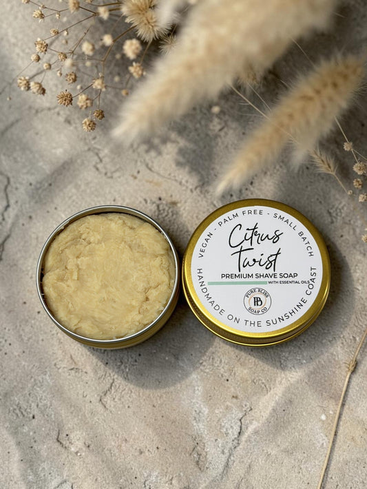 Citrus Twist Premium Shave Soap - Pure Bliss Soap Co