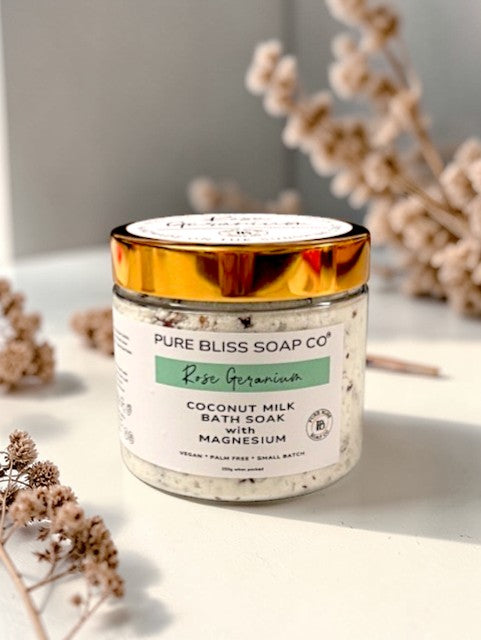 Rose Geranium Organic Coconut Milk Bath Soak