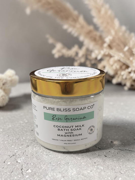 Rose Geranium Coconut Milk Bath Soak