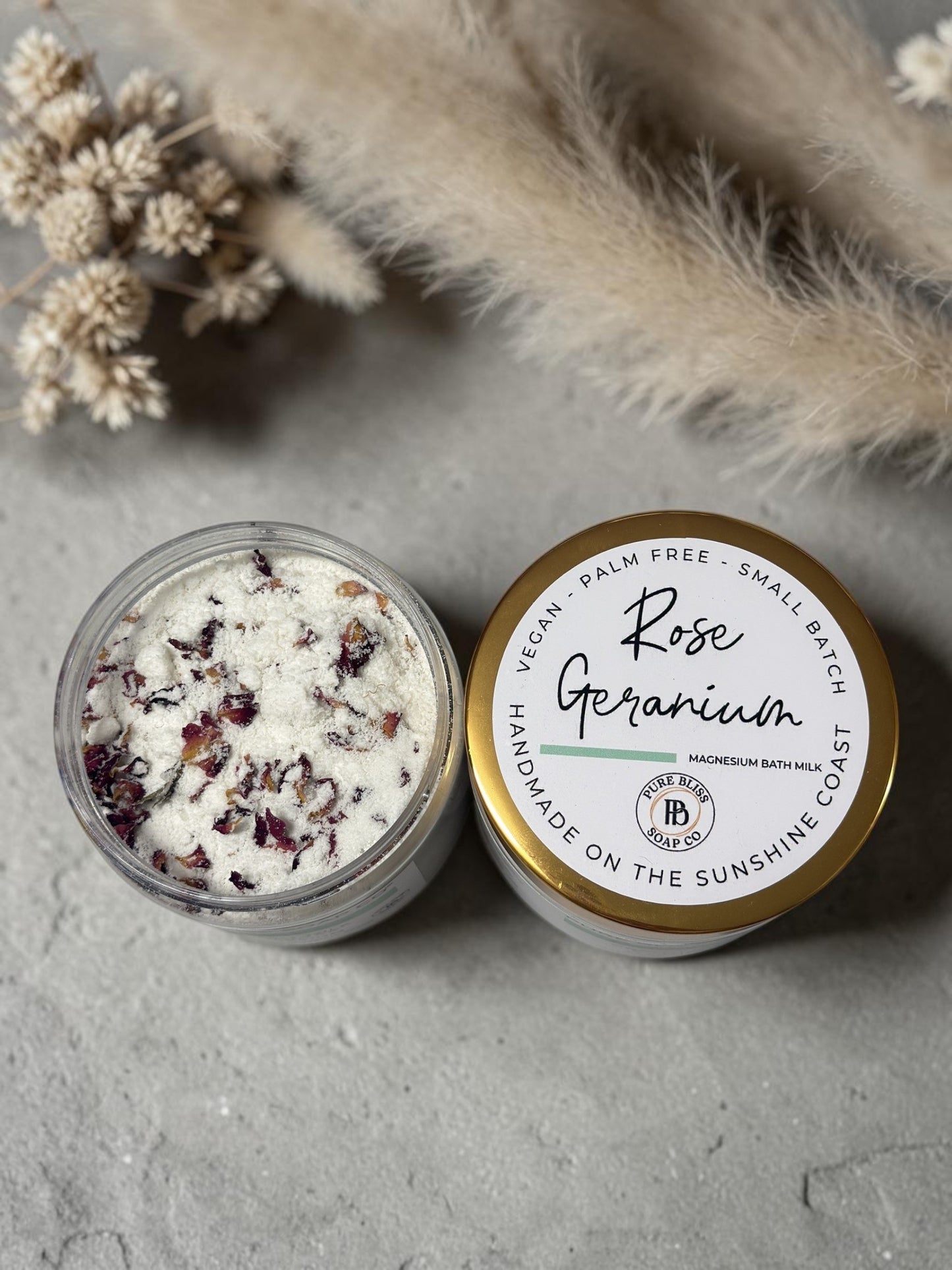 Rose Geranium Coconut Milk Bath Soak