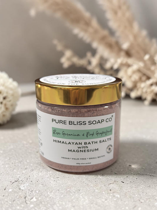 Rose Geranium & Pink Grapefruit Bath Salts